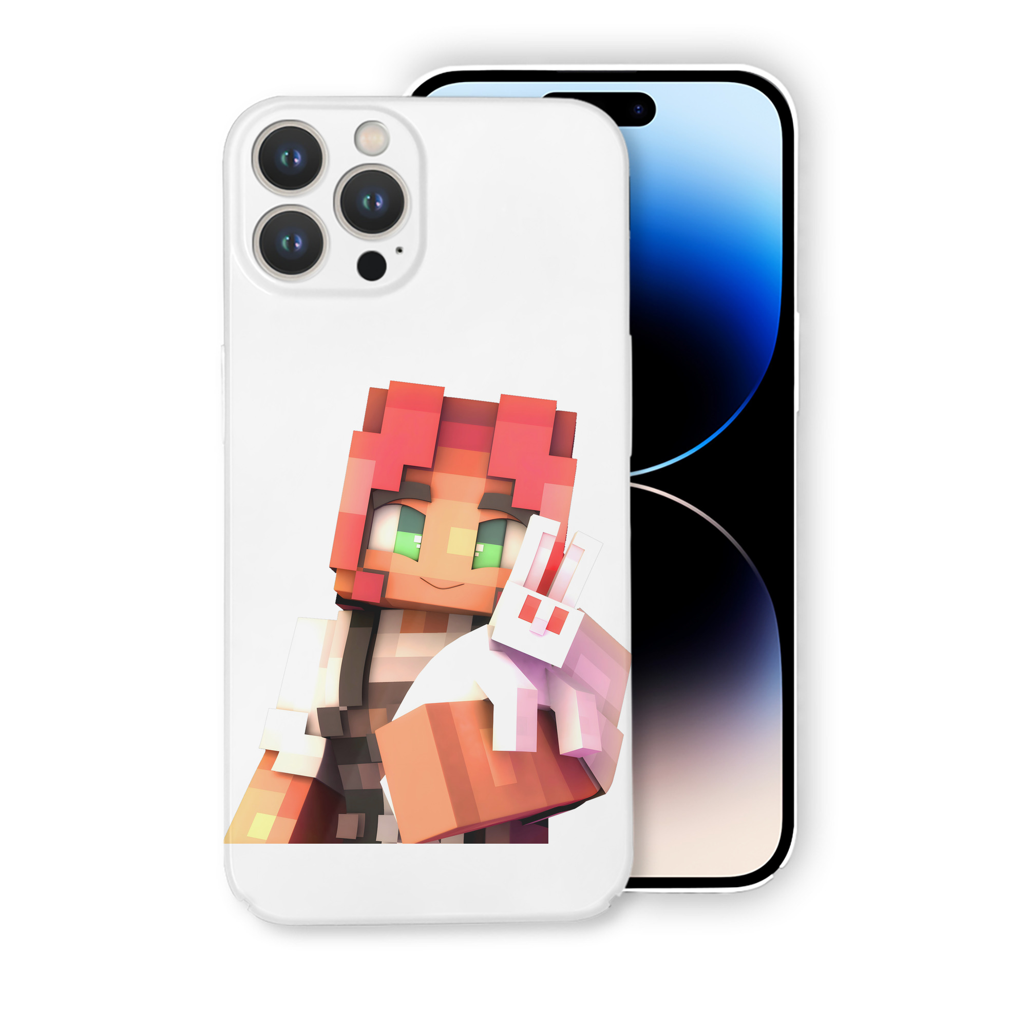 （画像用） マインクラフト ブロックの世界 Minecraft MC Block world 【iPhone 14シリーズ対応】ハードケース
